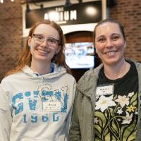 Briana Hutchinson and Brianna Witte standing together and smiling for photo
